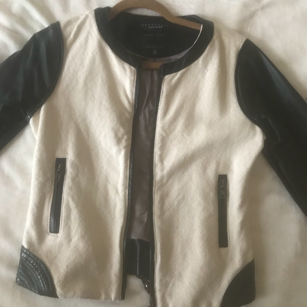 Sanctuary Leather and Canvas Jacket